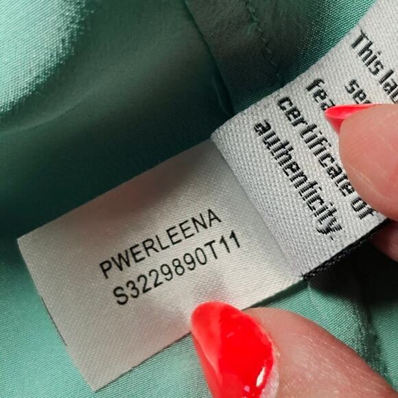 DVF Pwerleena Blouse Mint Blouse sz 10 - Picture 9 of 9